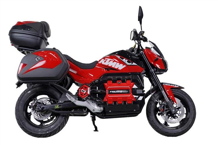 Electric Dual Sport Motorcycle With Boxes